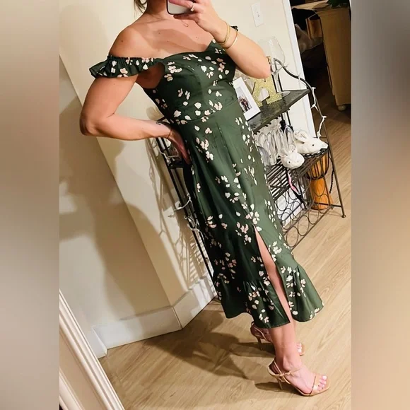 green emerald velvet dress Apple Cider Mini Dress Green main image 0